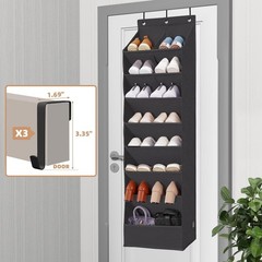 Over the Door Shoe Organizer Heavy-Duty Large Deep Pocket Hanging Shoe Organi…