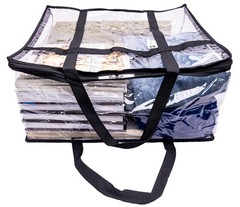 3-Pack Heavy Duty Clear Vinyl College Moving Bags 15 x 18 x 9 Storage Books