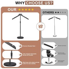Portable T Shirt Display Holder, Adjustable Dress Form, Coat Jacket Hanger Stand