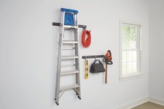 Fasttrack Garage Storage Utility Hooks 7 Piece Black All in One Rail Hook Kit &