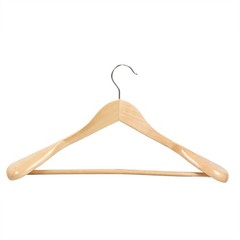 24Pack Wide Shoulder Wooden Hangers Non-Slip Clothes Coat Jacket Hangers Natural