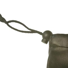 Black Faux Leather Gift Tote Storage Bag 6” X 8” Drawstring Closure