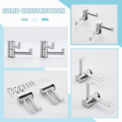Swivel Hook for Towel Polished Chrome 2 Pack, 304 Stainless Steel