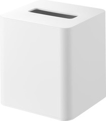 Yamazaki Compact Tissue Case Square White W12.8 x D12.1 x H13.7cm Tower Design