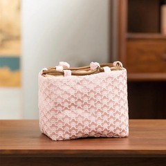 16cm Vintage Chinese Yun Brocade Tea Set Storage Bag Thickened Shockproof Pouch