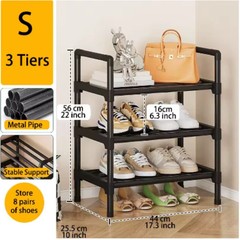 Multi Tier Metal Shoe Rack Freestanding Shoes Storage Organizer NEW