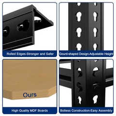 3050LBS Heavy Duty Garage Shelving 5-Tier Metal Storage Shelves Industrial Rack
