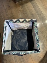 Thirty-One Storage Bin And Matching Pieces. 8 Piece Set. “DOTTY CHEVRON”. NEW.