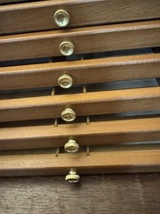 Meeden 6-Drawer Art Supply Storage Box in Walnut