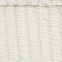 Chic White Wicker Basket Set – Natural Rim Oval Paper Rope & Seagrass (2 Pcs)