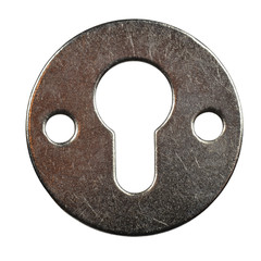 Qty 100 – Round Metal Keyhole Hangers – 7/8″ Diameter