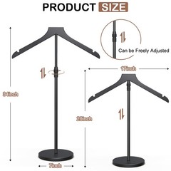 Portable T Shirt Display Holder, Adjustable Dress Form, Coat Jacket Hanger Stand