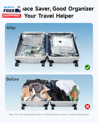 Travel Vacuum Bags 2026 Lastest Wireless Pump 4 Sizes Space Saver Vacuum Bags