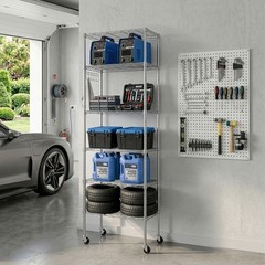 Heavy-Duty Metal Shelving Unit Sturdy Adjustable 6-Tier Storage Shelf for Garage