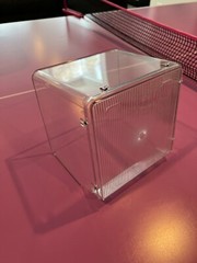One Piece Clear Plastic Stackable Storage Bins Height 6.5 /Length 7.25 /7.5 Wide