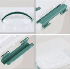 6-Pack 6 Quart Clear Plastic Storage Bins with Lids and Handles
