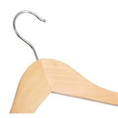 24Pack Wide Shoulder Wooden Hangers Non-Slip Clothes Coat Jacket Hangers Natural