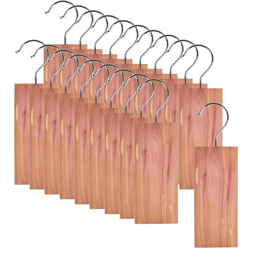 20PCS Cedar Wood Blocks Red Cedar Closet Fresheners Natural Clothes Protector