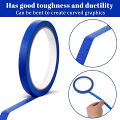 Vinyl Masking Tape for Automotive Car Paint (1/8 Inch, 1/4 Inch，3/8 Inch)
