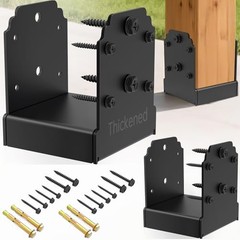 2x Heavy-Duty 4×4 Post Base, 10,000lb for 3.5×3.5 Wood Deck Concrete Anchor