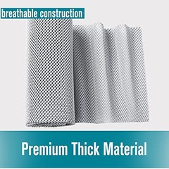 Shelf Drawer Liner Non-Adhesive with Non Slip Durable 17.7″W x 120″L Light Gray