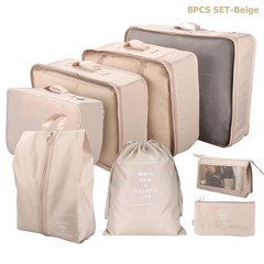 8x Packing Cubes Luggage Organizer Storage Bags Suitcase for Travel Accessories
