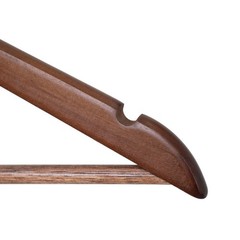 Solid Wood Suit Hangers 60 Pack 5 Count Walnut Finish Swivel Hook Pants Bar New