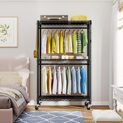 P3 Rolling Clothes Rack, Clothing Racks for Hanging Clothes, Heavy Duty Garme…