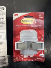2 X 3M Command Broom Stick Gripper Holder Storage Damage Free 4lbs 17007-ES