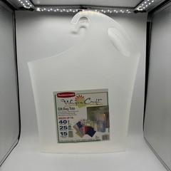 Set of 4 Rubbermaid Wrap n Craft Gift Bag Totes Clear Stackable Hanging 2003 USA