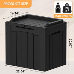 Stackable 30 Gal Plastic Storage Bin with Lid – Black Organizer for Home & Offic