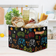 Collapsible Game Controller Storage Basket for Toys & Clothes, 15″x11″x9.5