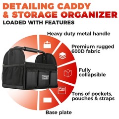 Detailing Caddy Organizer with Handle – Storage, Cars, & Cleaning Caddy