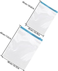 12pcs Hand Roll up Vacuum Compression Bags 35×50 40x60cm Pa+pe 7-layer Space …