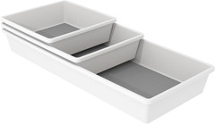 Set of 3 White Drawer Organizers – (1) 6X6.25, (1) 6.25X9.25, (1) 6.25X15.75 – I