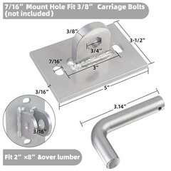 Stationary Dock Connector Hinge Kit,Floating Dock Hinges Hardware Brackets,He…