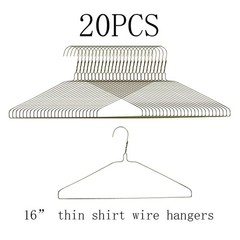 20 Pack Stainless Steel Wire Hangers Heavy Duty Metal Wire Clothes Coats Hanger