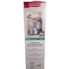 Rubbermaid Complete Closet Kit 6.5–8 ft Adjustable Organizer System 3D49 SEALED