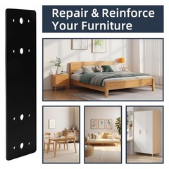 4 PCS Straight Steel Flat Mending Plate Heavy Duty Fixing Bracket 10×3 Inch