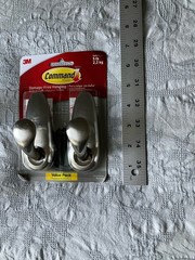 Command Brand LRG Brushed Nickel Metal Hooks Quant Of 2 In Ea Pkg 4 Total