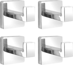 Towel Hooks for Bathrooms Robe Hook Coat Hook 4 Pack Polished Chrome Stainles…