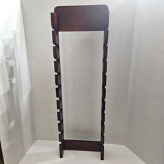TOUCH OF CLASS 20 Slot Solid Wood Cherry Ball Cap Display Wall Rack, Excellent.
