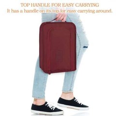 3x Waterproof Foldable Travel Shoe Bag Handle Sports Gym Carry Case Storage