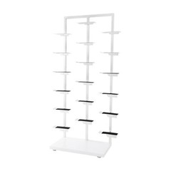 Stackable Commercial Shoe Rack Display Cabinet Three-post Single-sided Shoe Rack