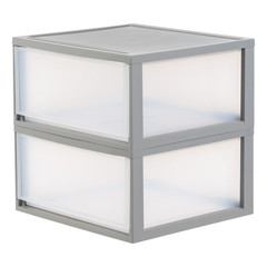 2 Pack IRIS Under Bed Storage Drawers 47Qt Stackable Modular Bin