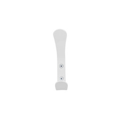 4-7/8 In. (123 Mm) White Contemporary Wall Mount Hook