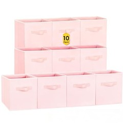 Storage Cubes- 11 Inch Cube Storage Bins for 10 Pack – 11 inches Pink