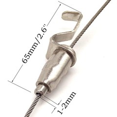 18 Pcs Adjustable Metal Art Gallery Display Wire Rope Hanger Hooks Picture Rail