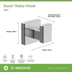 363rh Duro Wallmounted Robe Hook In Polished Chrome