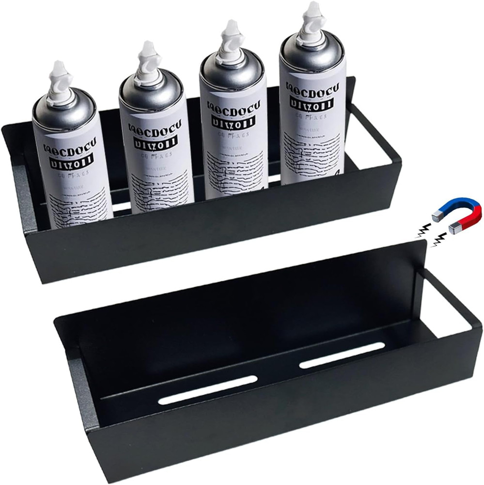 2Pcs Magnetic Spray Can Holder Aerosol Can Organizer Tool Box Storage Rack for G
